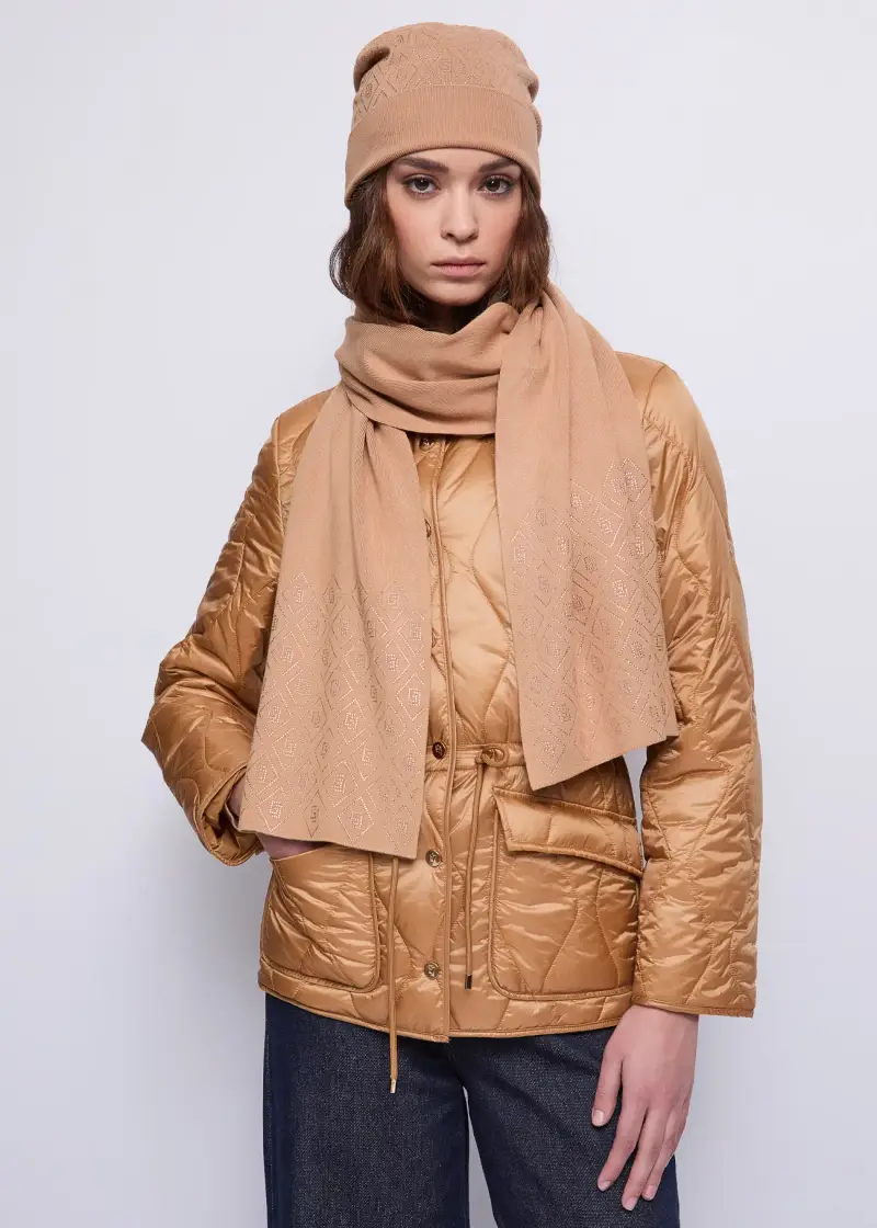 Jeans Sciarpa da donna in filato a costine Marrone