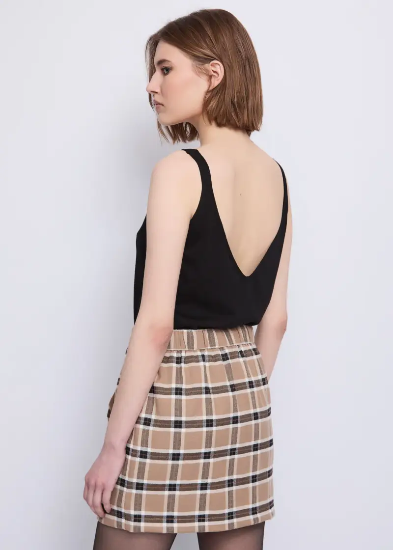 Jeans Top da donna con spalline Nero miniatura 2