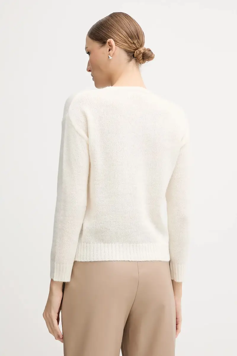 maglione con lana colore beige 521BD53009 miniatura 3