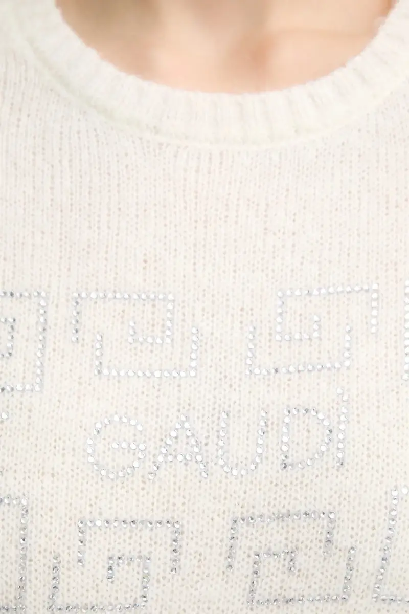 maglione con lana colore beige 521BD53009 miniatura 5