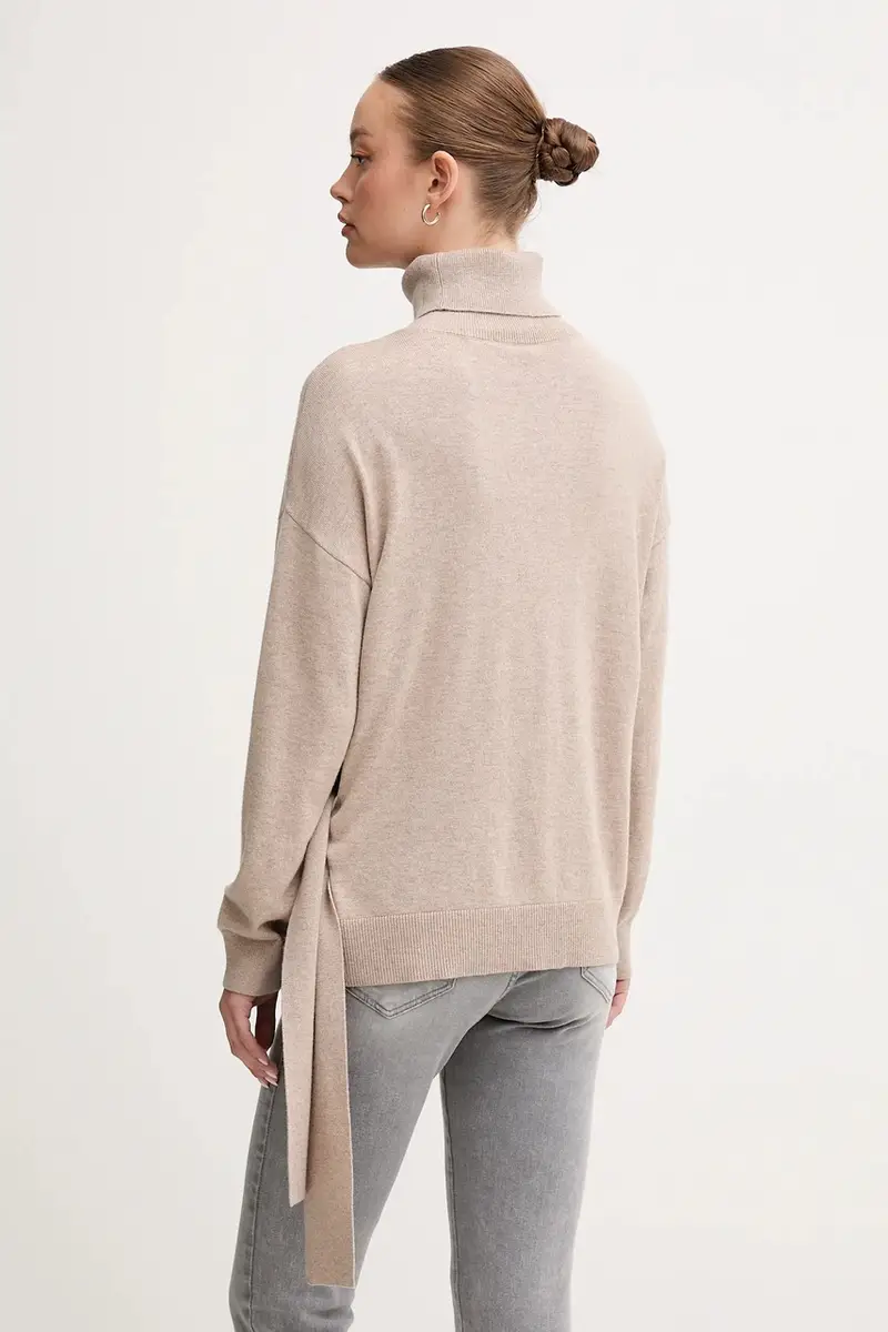 maglione con lana colore beige 521FD53002 miniatura 3