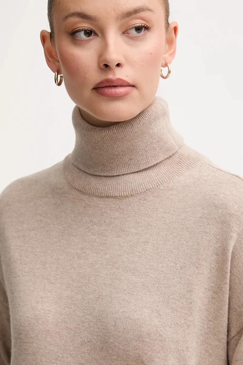 maglione con lana colore beige 521FD53002 miniatura 4