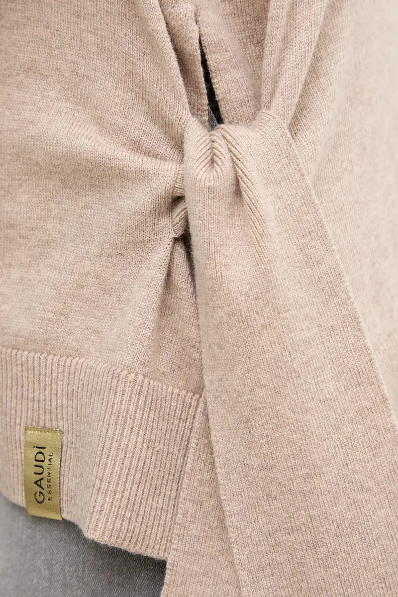 maglione con lana colore beige 521FD53002 miniatura 5