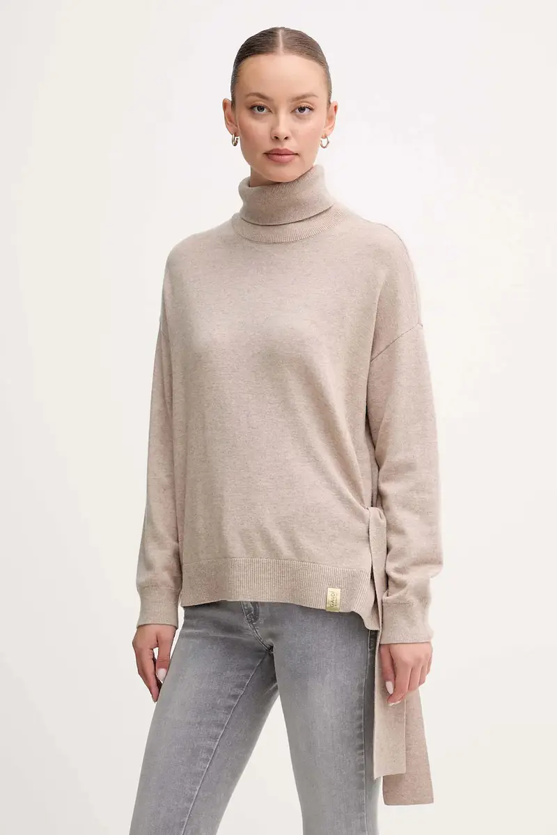 maglione con lana colore beige 521FD53002