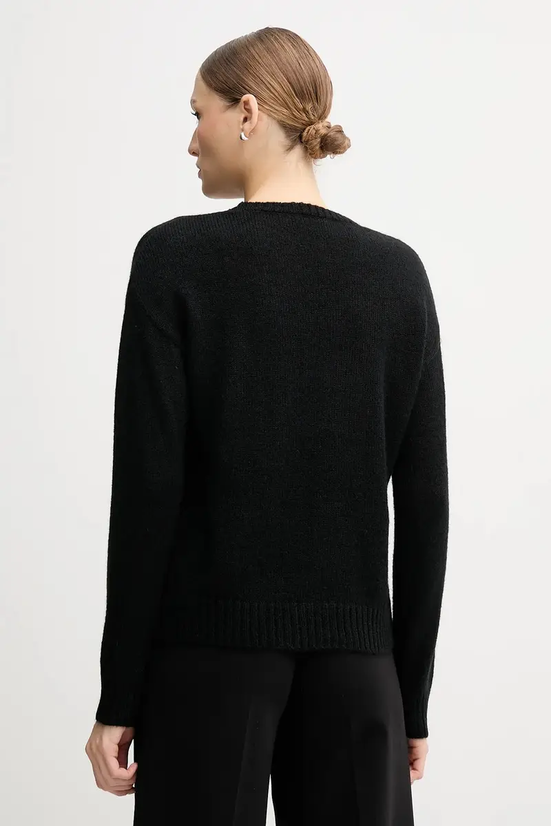 maglione con lana colore nero 521BD53009 miniatura 3