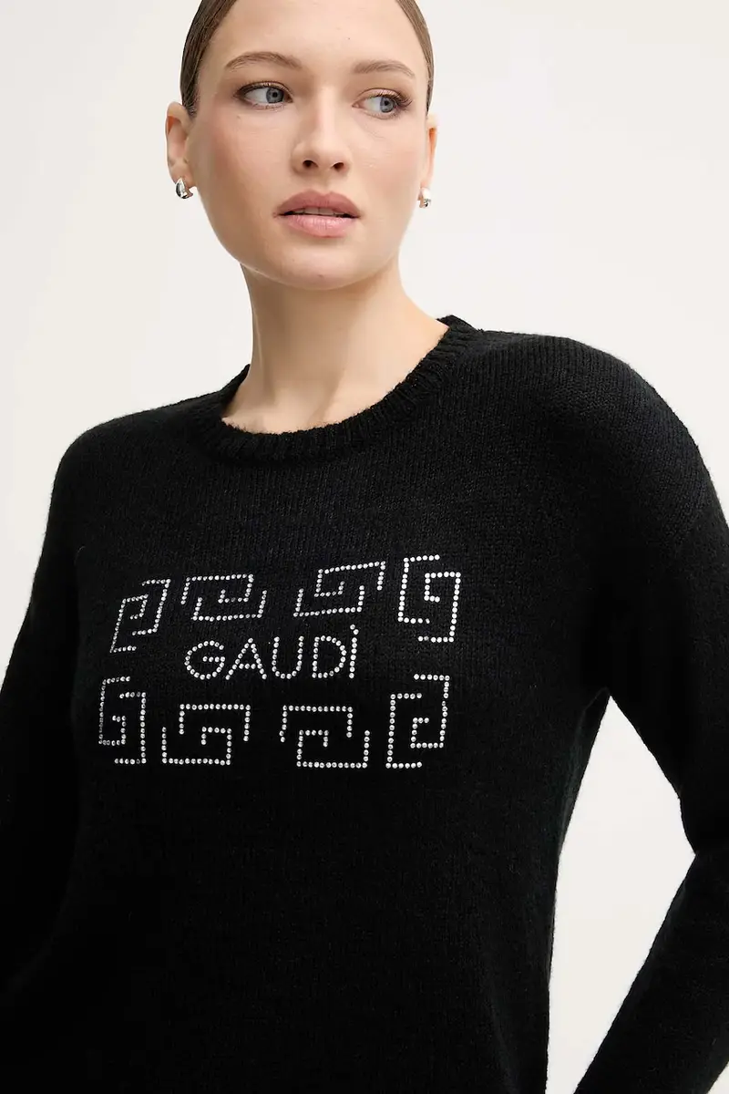 maglione con lana colore nero 521BD53009 miniatura 4