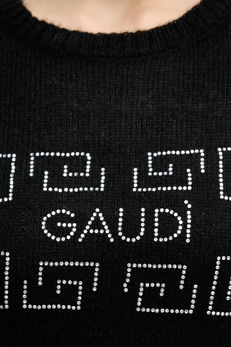 maglione con lana colore nero 521BD53009 miniatura 5