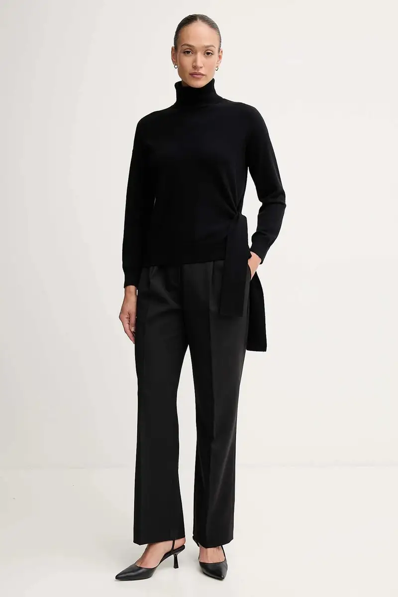 maglione con lana colore nero 521FD53002 miniatura 2