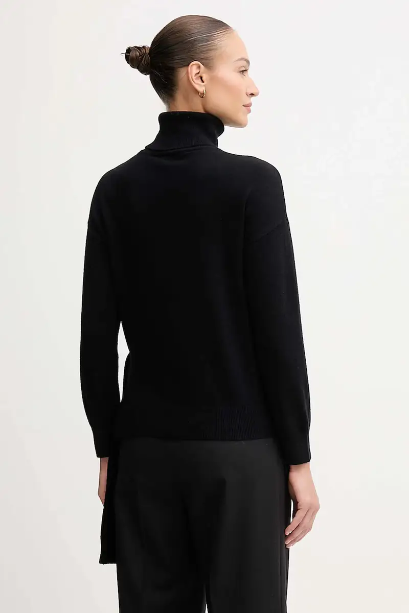 maglione con lana colore nero 521FD53002 miniatura 3