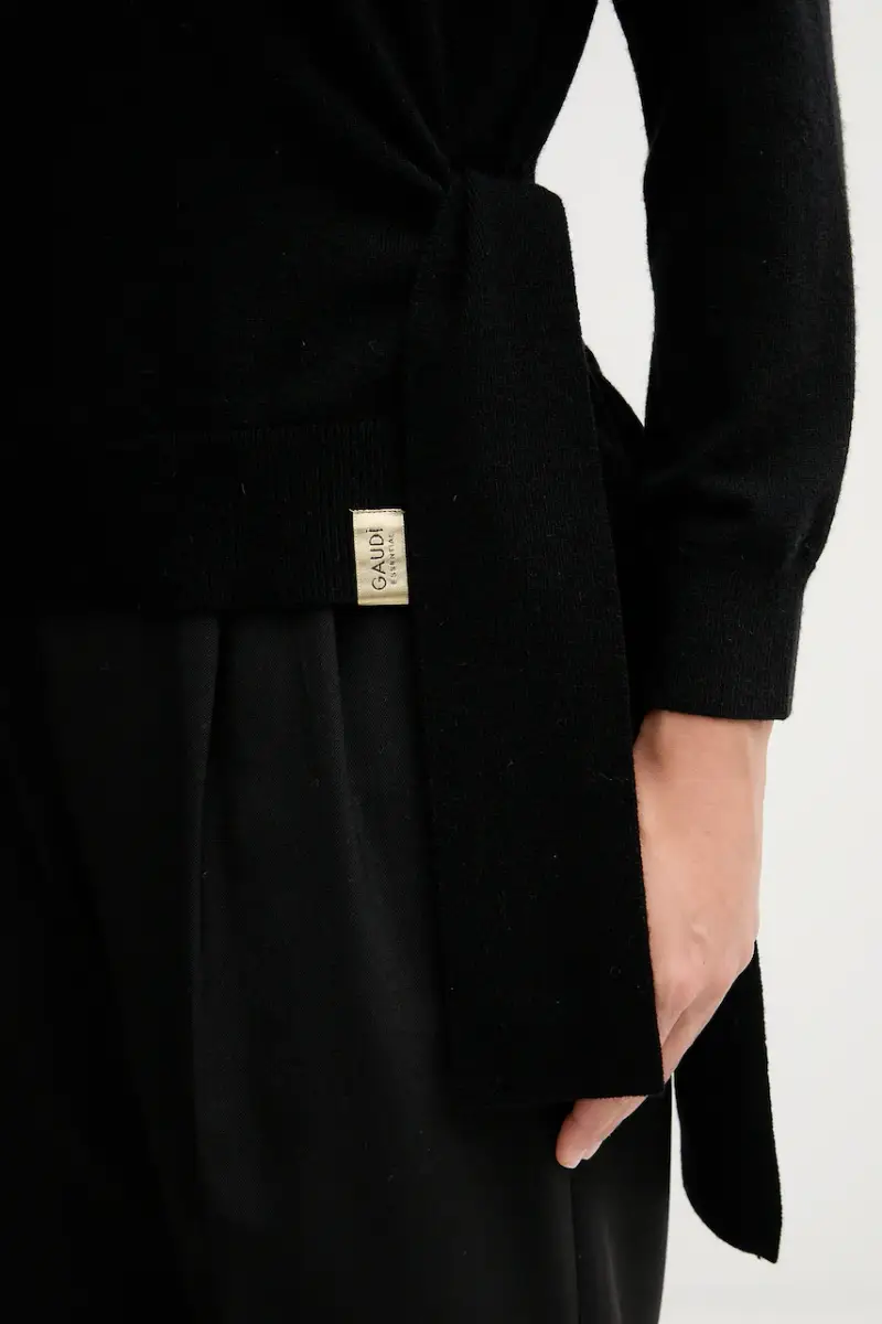 maglione con lana colore nero 521FD53002 miniatura 5