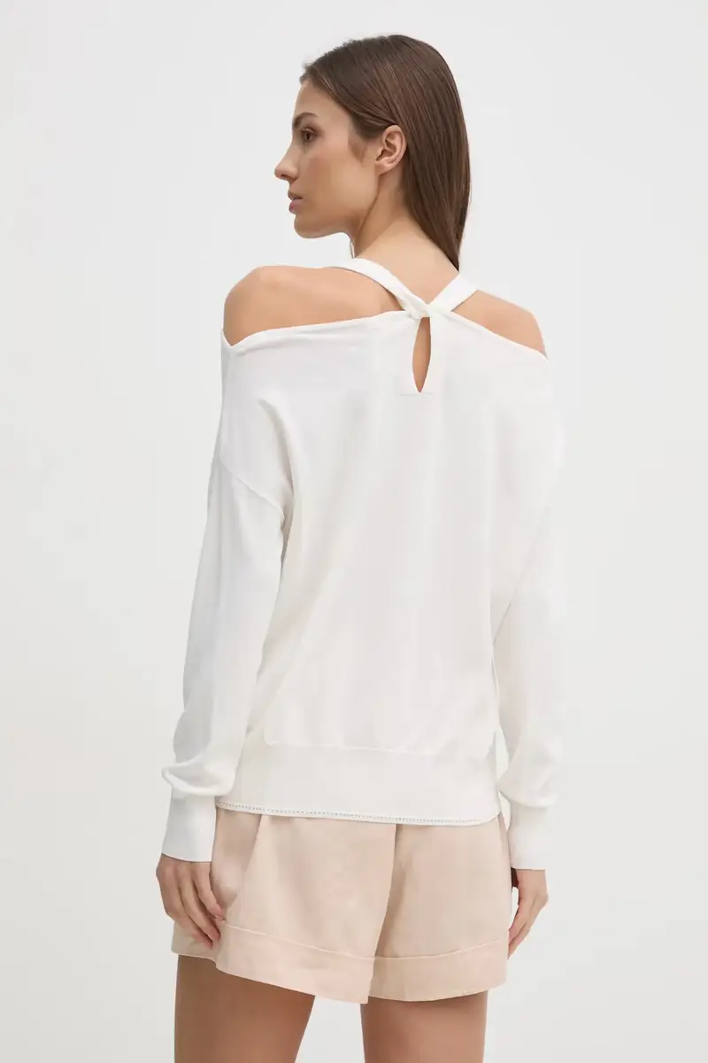 maglione donna colore beige 511BD53015 miniatura 3