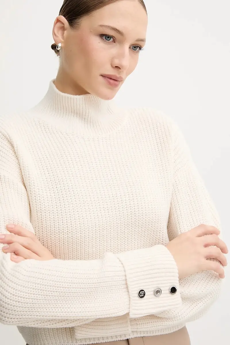 maglione donna colore beige 521BD53033 miniatura 4