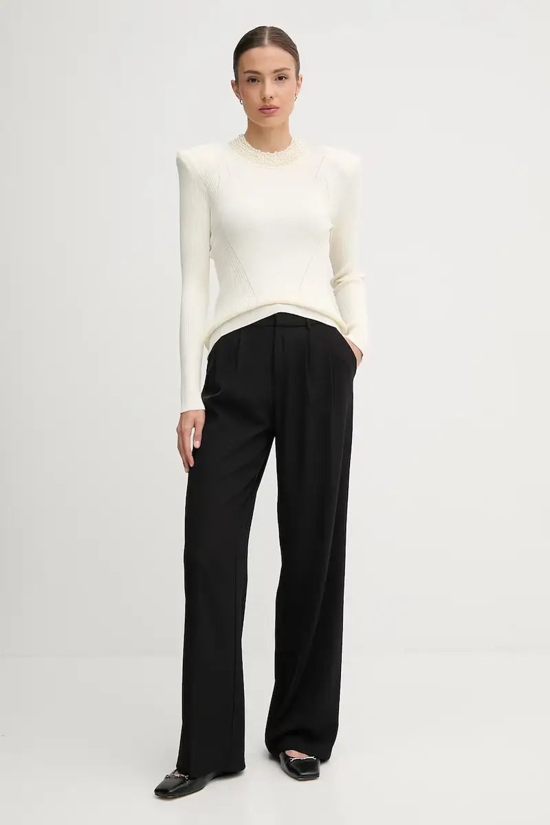 maglione donna colore beige 521FD53036 miniatura 2