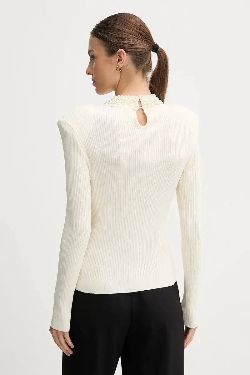 maglione donna colore beige 521FD53036 miniatura 3