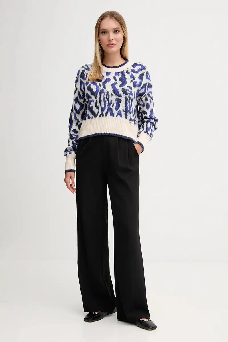 maglione donna colore blu 521BD53042 miniatura 2