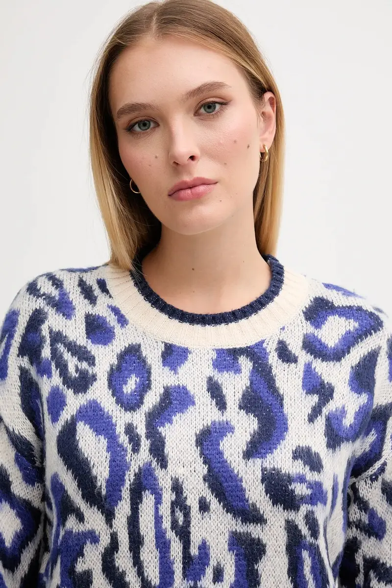 maglione donna colore blu 521BD53042 miniatura 4