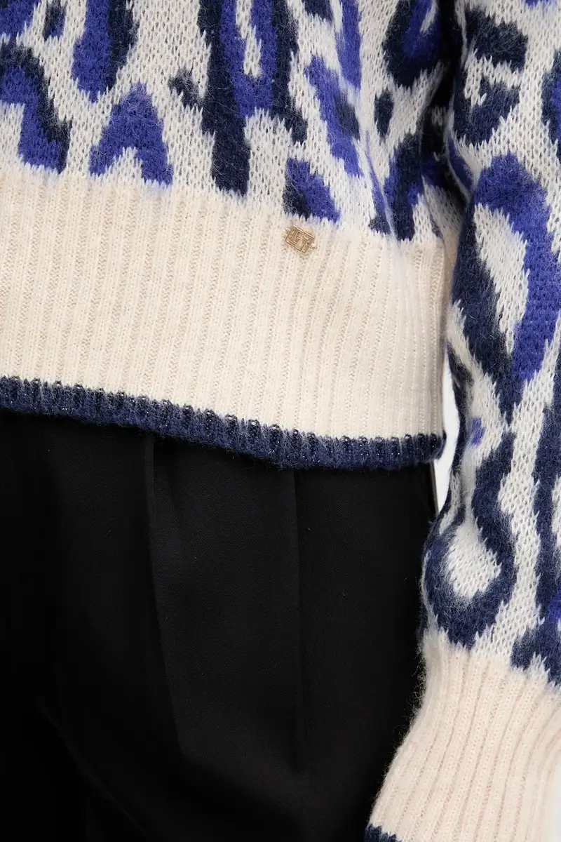 maglione donna colore blu 521BD53042 miniatura 5