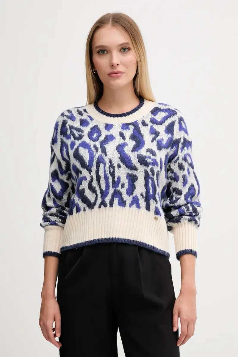 maglione donna colore blu 521BD53042