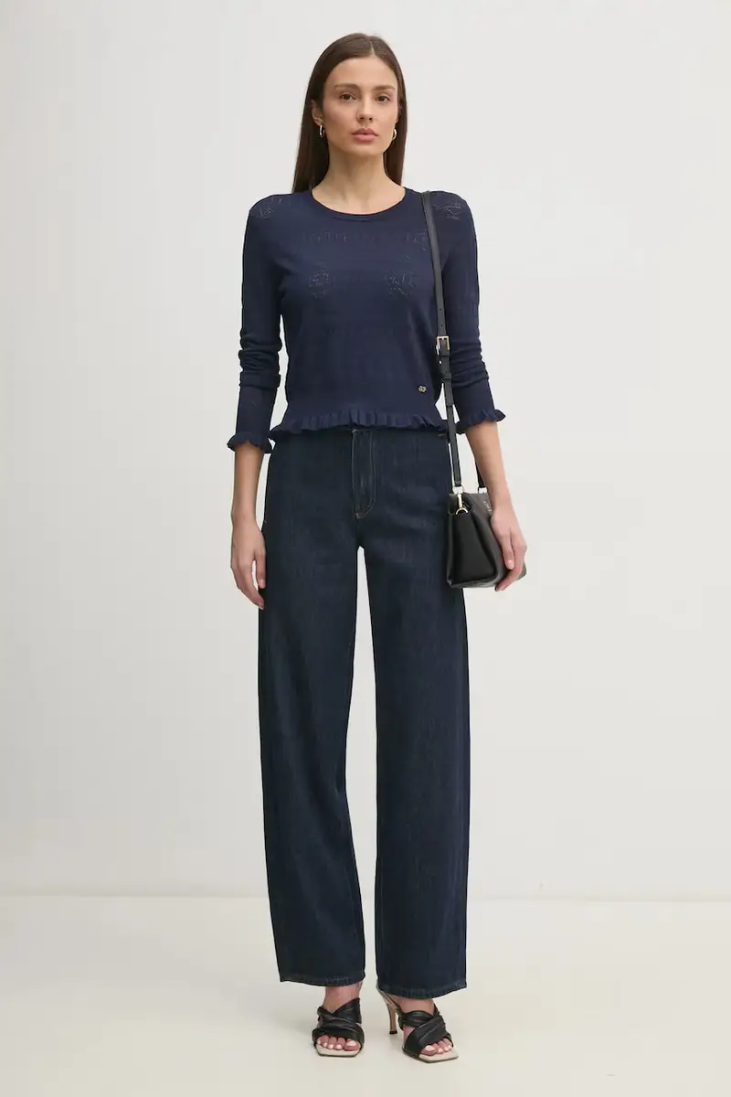 maglione donna colore blu navy 511BD53020 miniatura 2