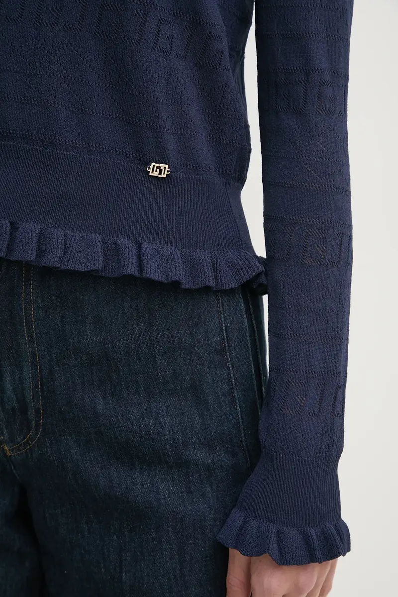 maglione donna colore blu navy 511BD53020 miniatura 5