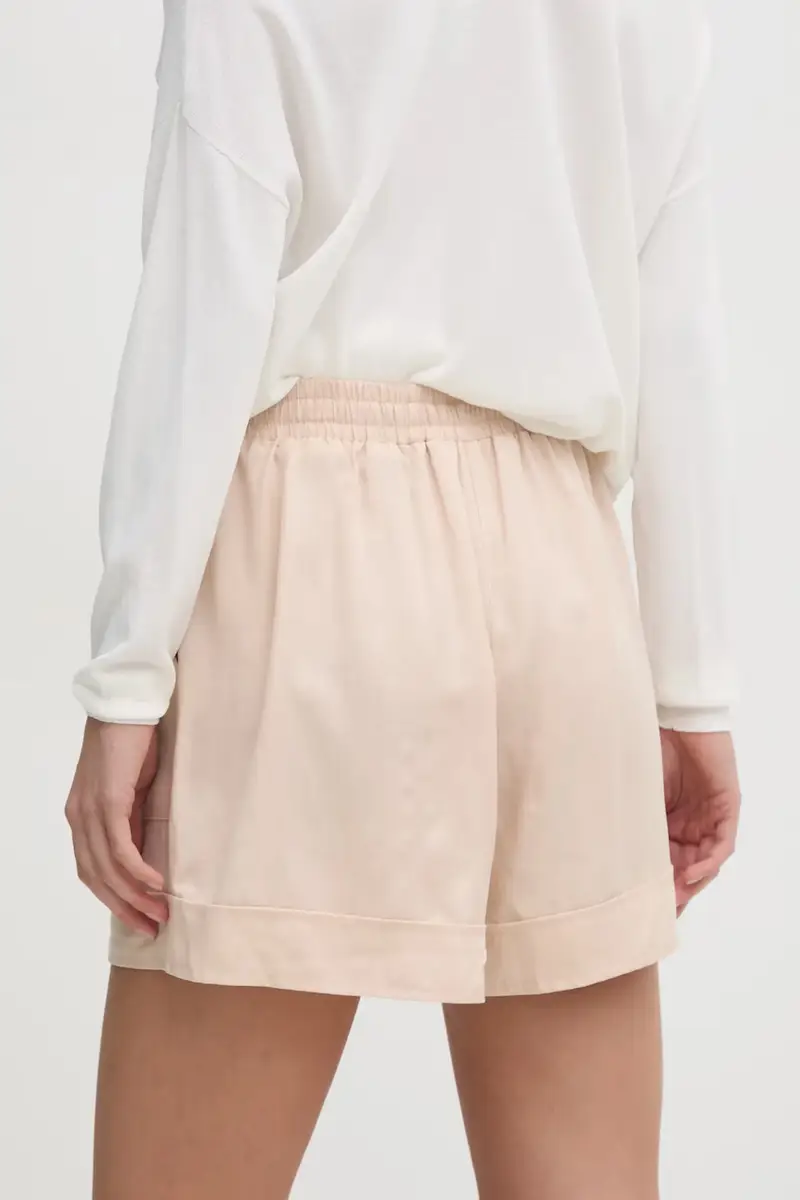 pantaloncini donna colore beige 511BD25009 miniatura 3