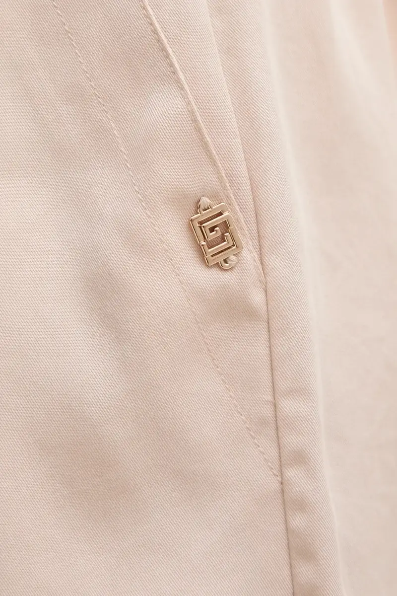 pantaloncini donna colore beige 511BD25009 miniatura 4