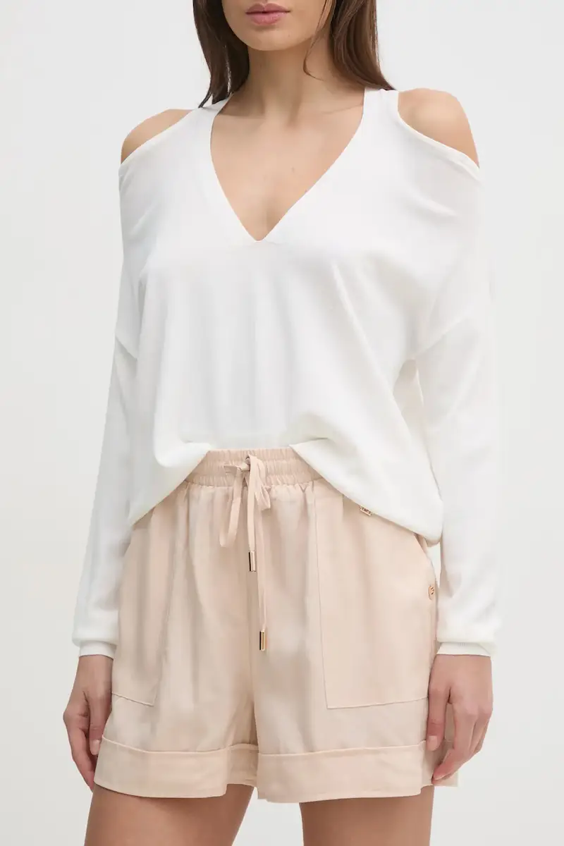 pantaloncini donna colore beige 511BD25009