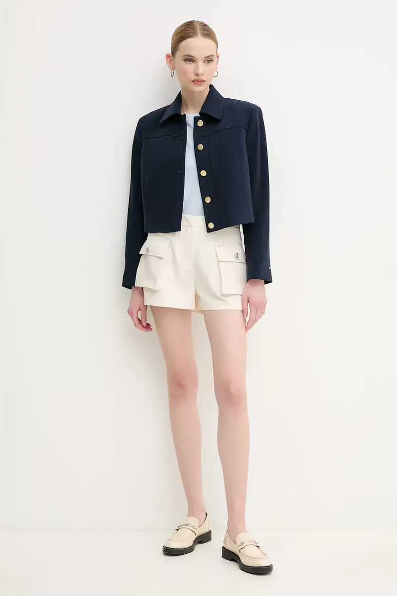 pantaloncini donna colore beige 511FD25023 miniatura 2