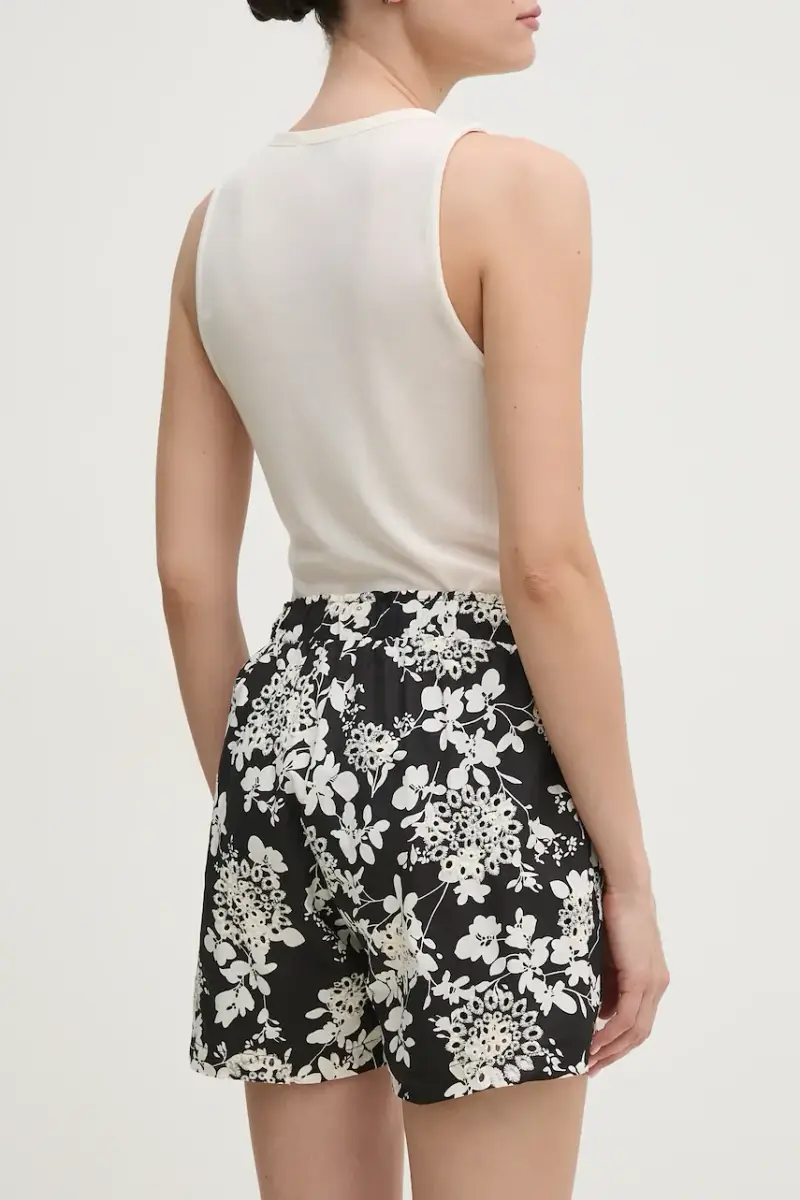 pantaloncini in cotone donna colore nero 511BD25020 miniatura 3