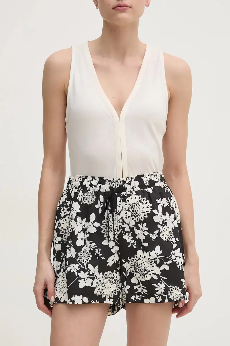 pantaloncini in cotone donna colore nero 511BD25020