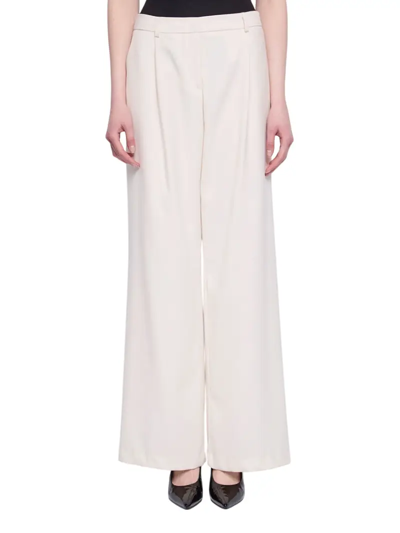 pantalone palazzo gaudi da donna - bianco