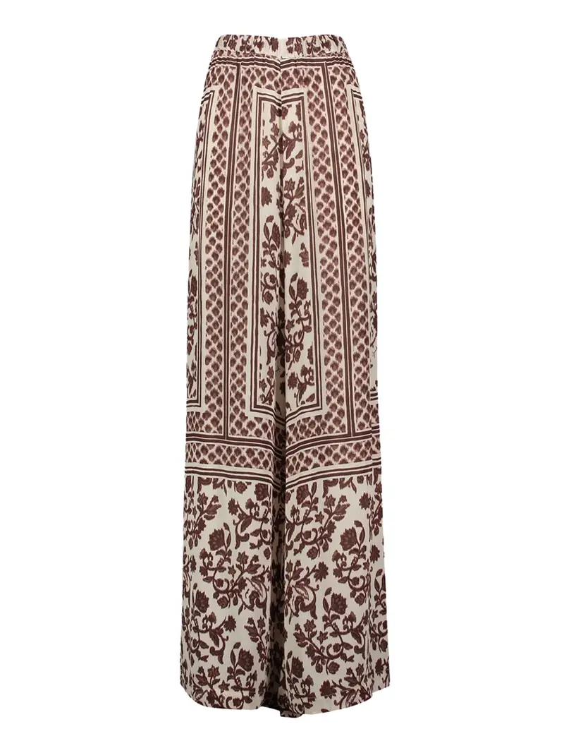 pantalone palazzo gaudi da donna - bordeaux