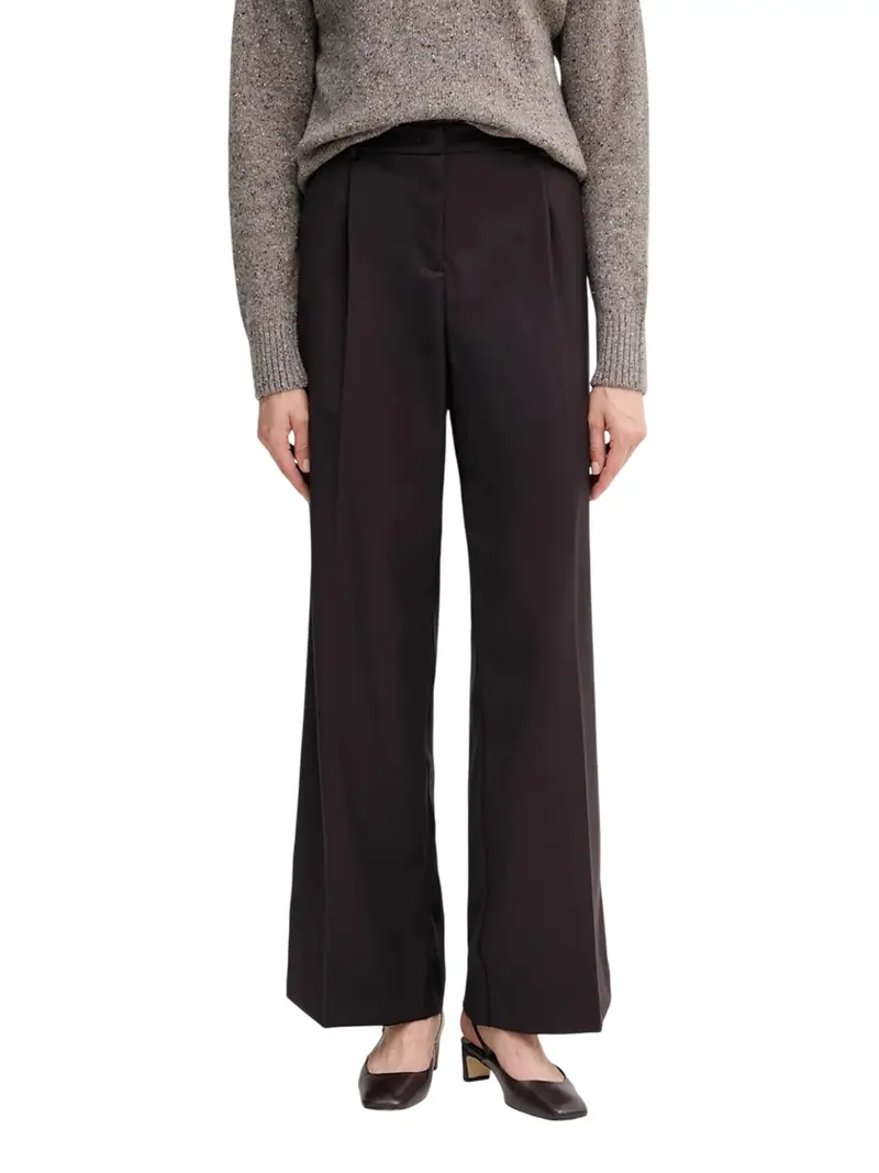 pantalone palazzo gaudi da donna - marrone