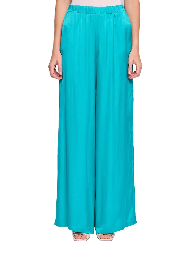 pantalone palazzo gaudi da donna - verde