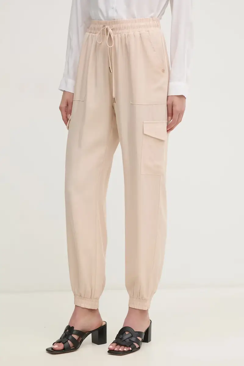 pantaloni donna colore beige 511BD25010