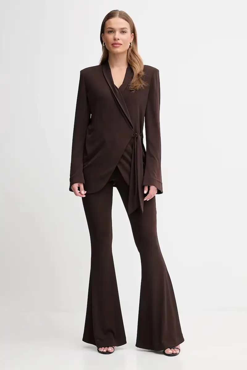 pantaloni donna colore marrone 521FD24005 miniatura 2