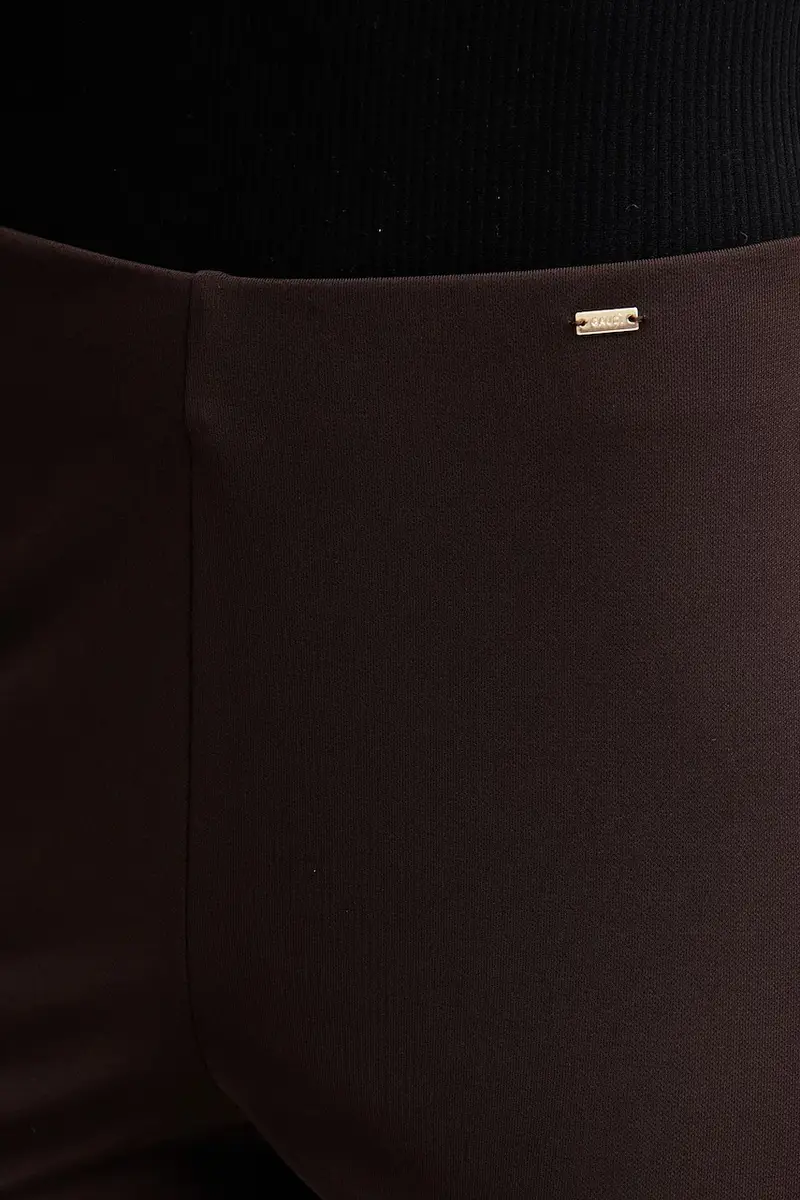pantaloni donna colore marrone 521FD24005 miniatura 4