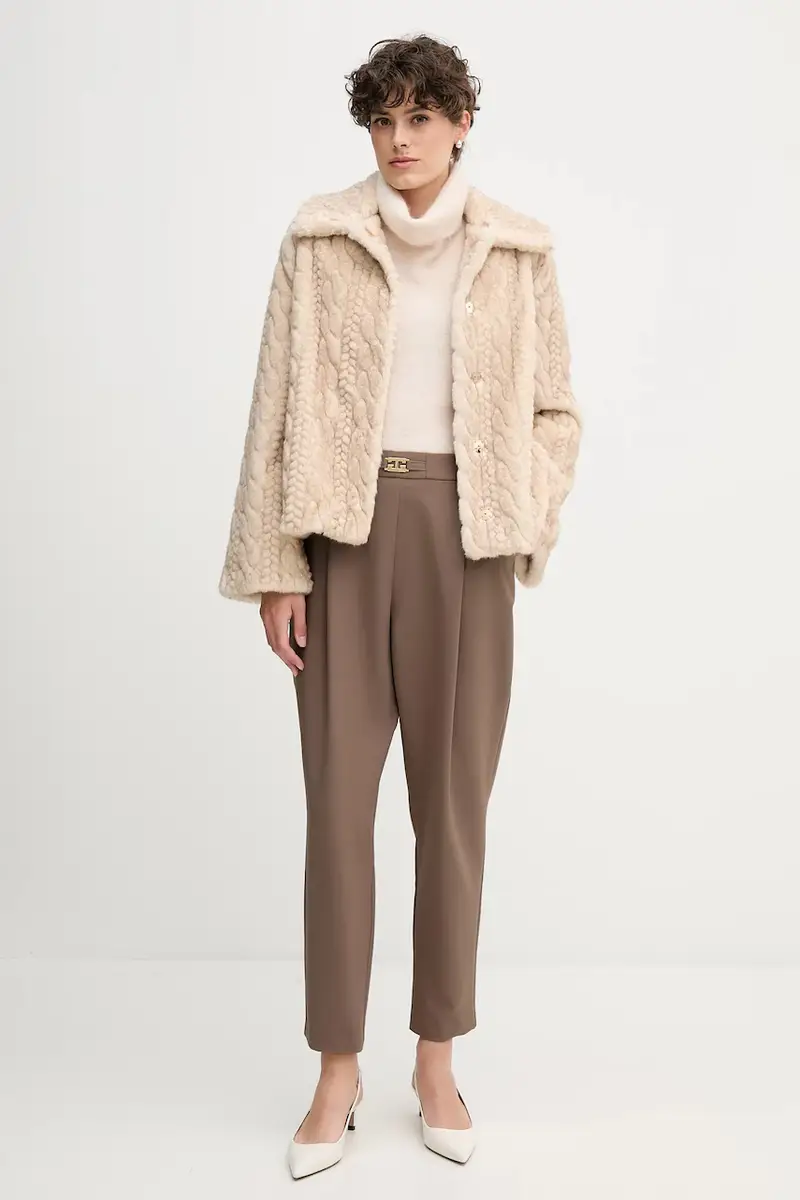 pantaloni donna colore marrone 521FD25011 miniatura 2