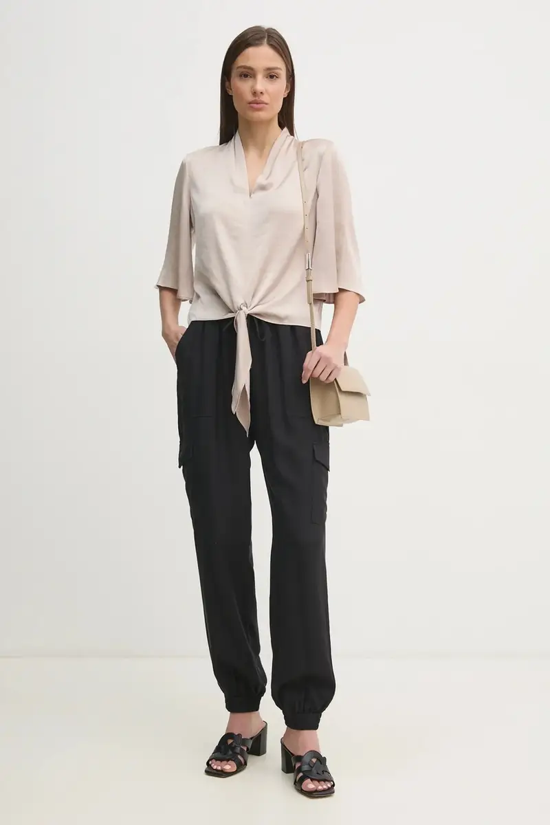 pantaloni donna colore nero 511BD25010 miniatura 2