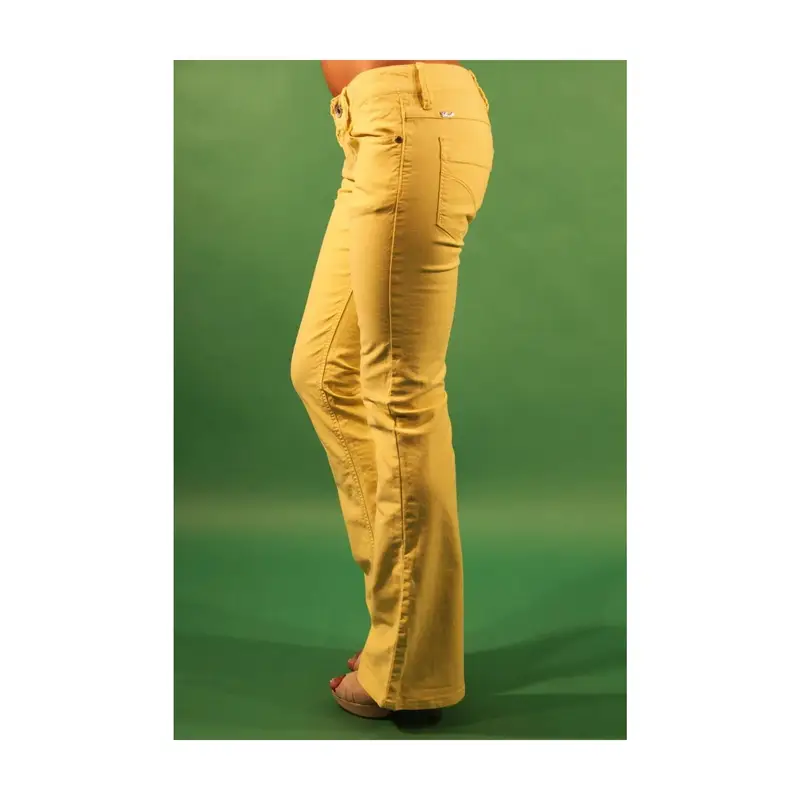 Gaudi Pantaloni Donna Giallo con Logo miniatura 2