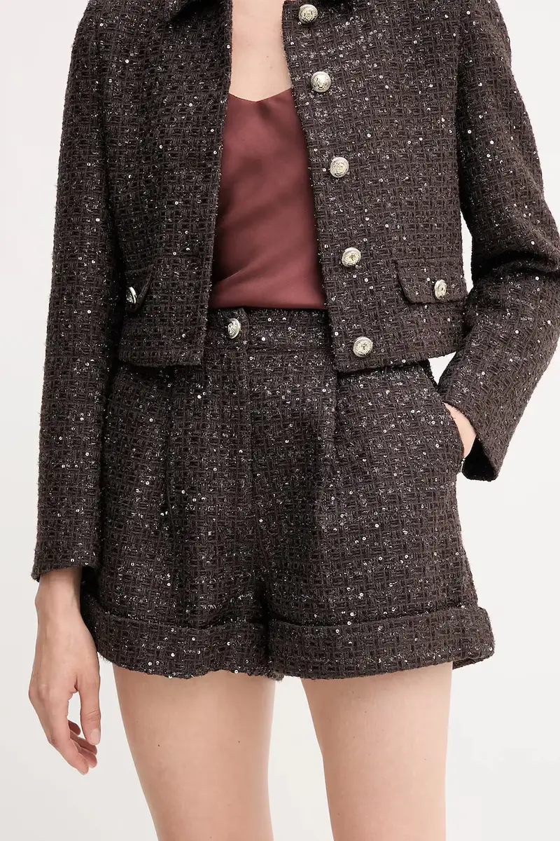 shorts in lana donna colore marrone 521FD25003