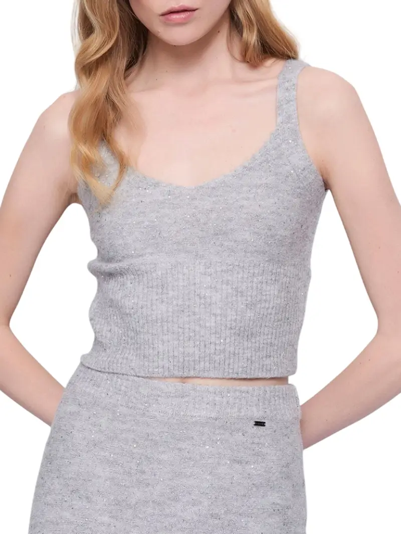 Gaudi Top Donna Grigio 3352813