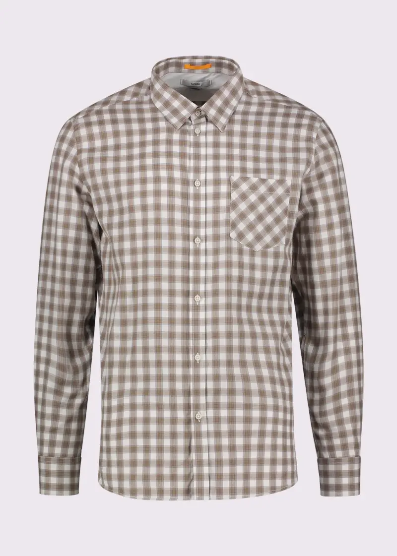 Uomo Camicia check in cotone Multicolore