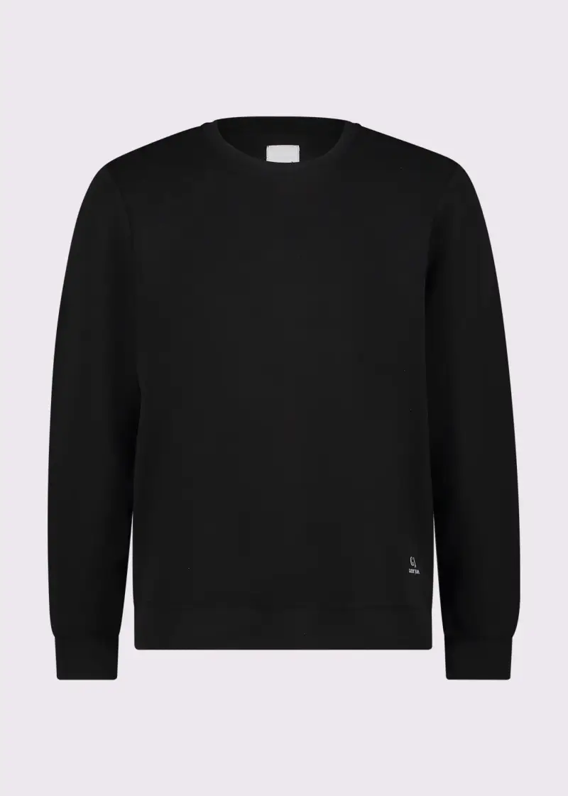 Uomo Felpa girocollo nera Nero