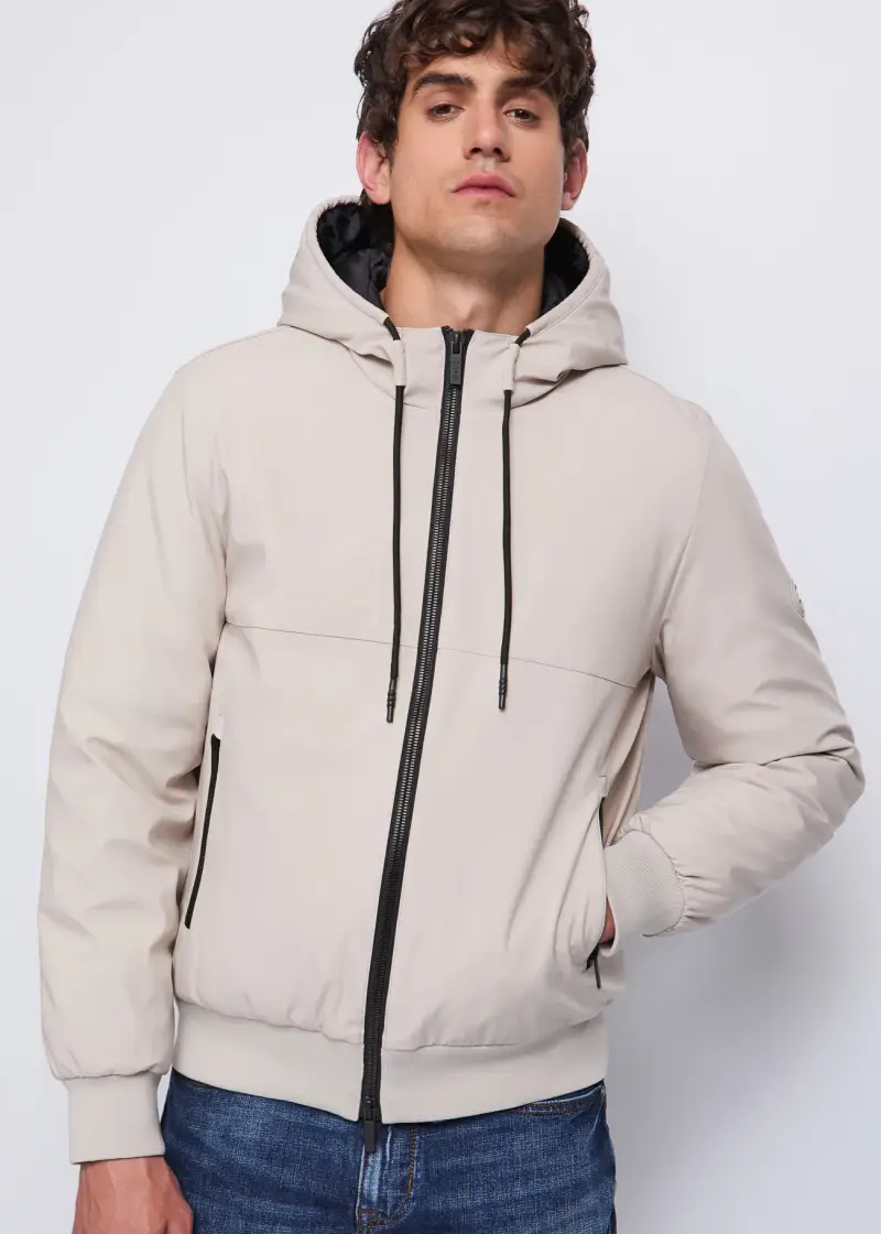 Uomo Giacca grigia imbottita Nero