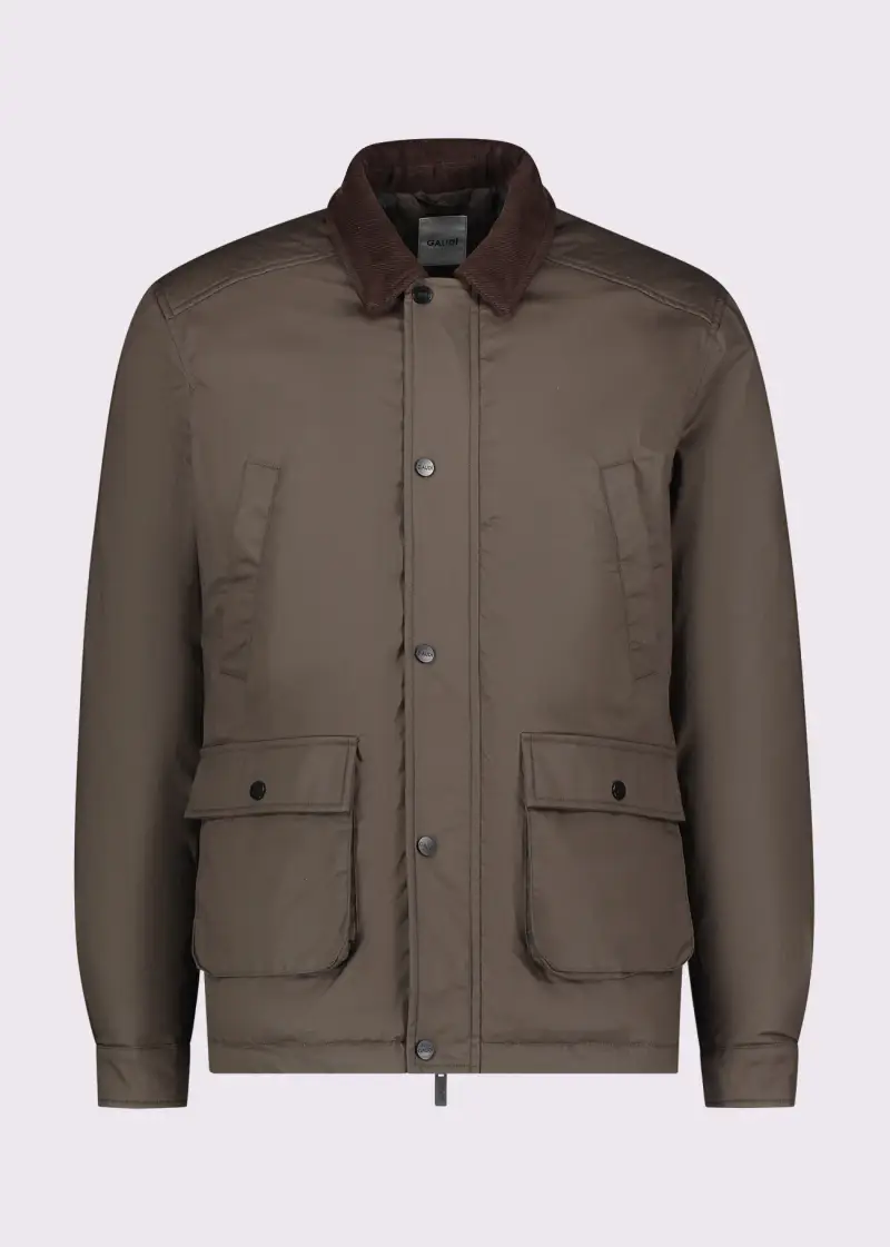 Uomo Giacca marrone in cotone cerato Verde