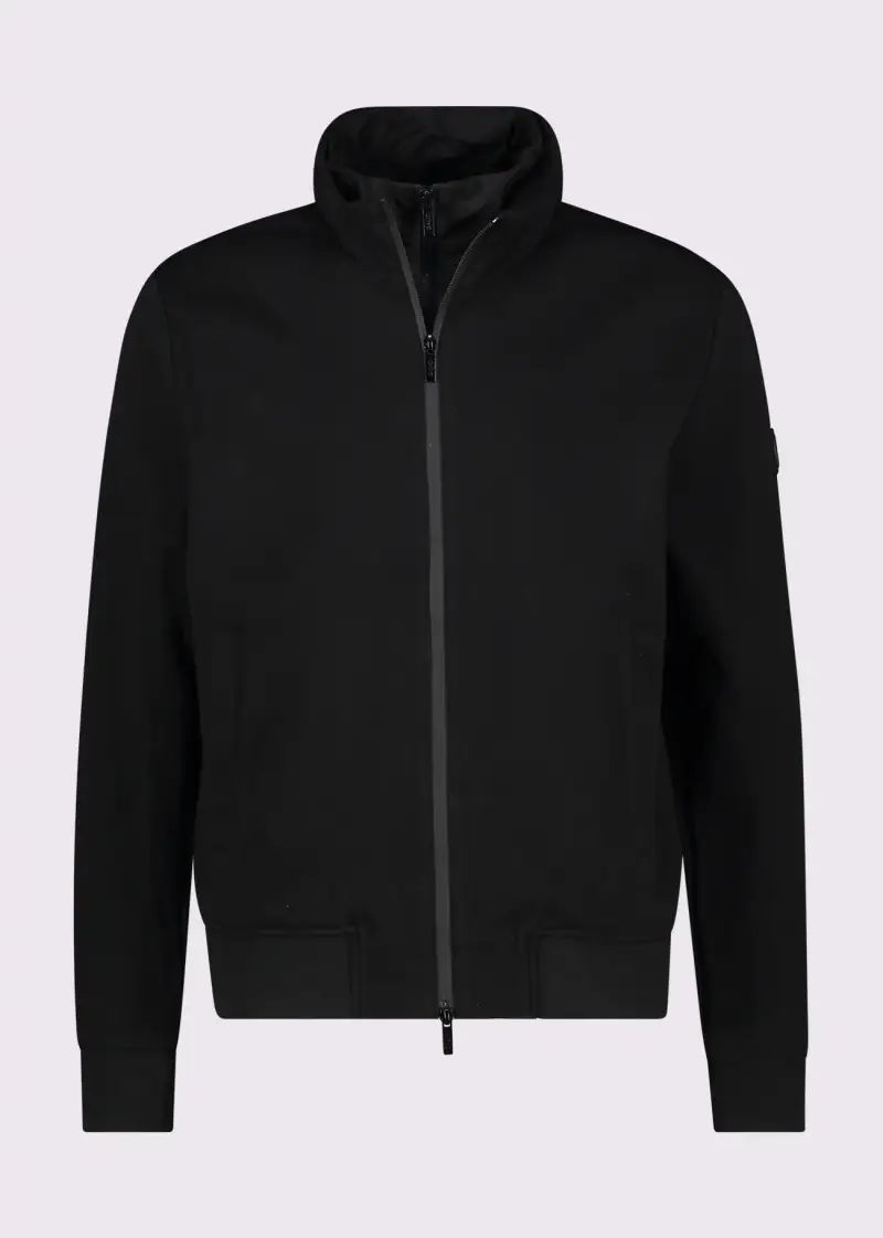 Uomo Giubbotto nero in misto cotone