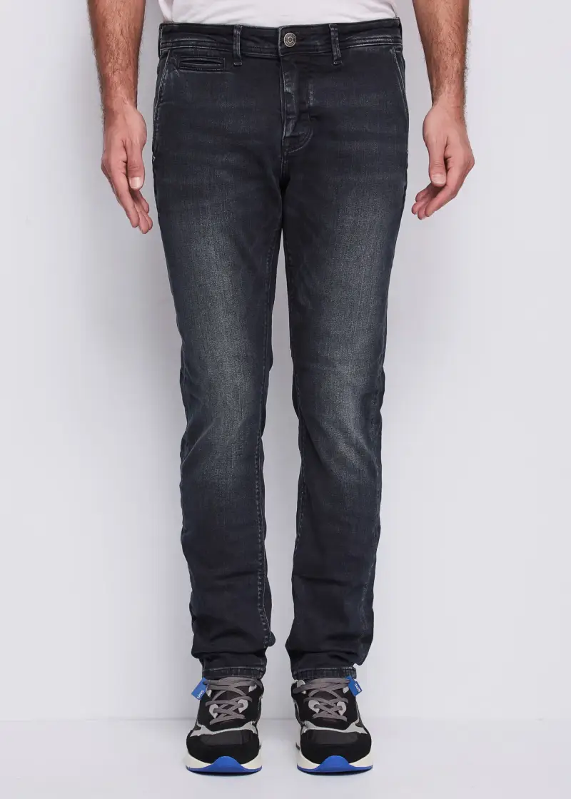 Uomo Jeans chino in denim di cotone Multicolore