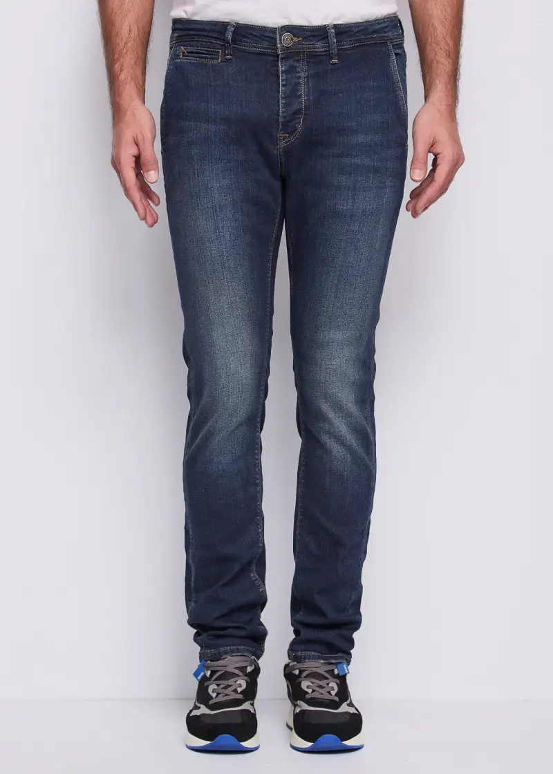 Uomo Jeans Tasche alla Francese Multicolore