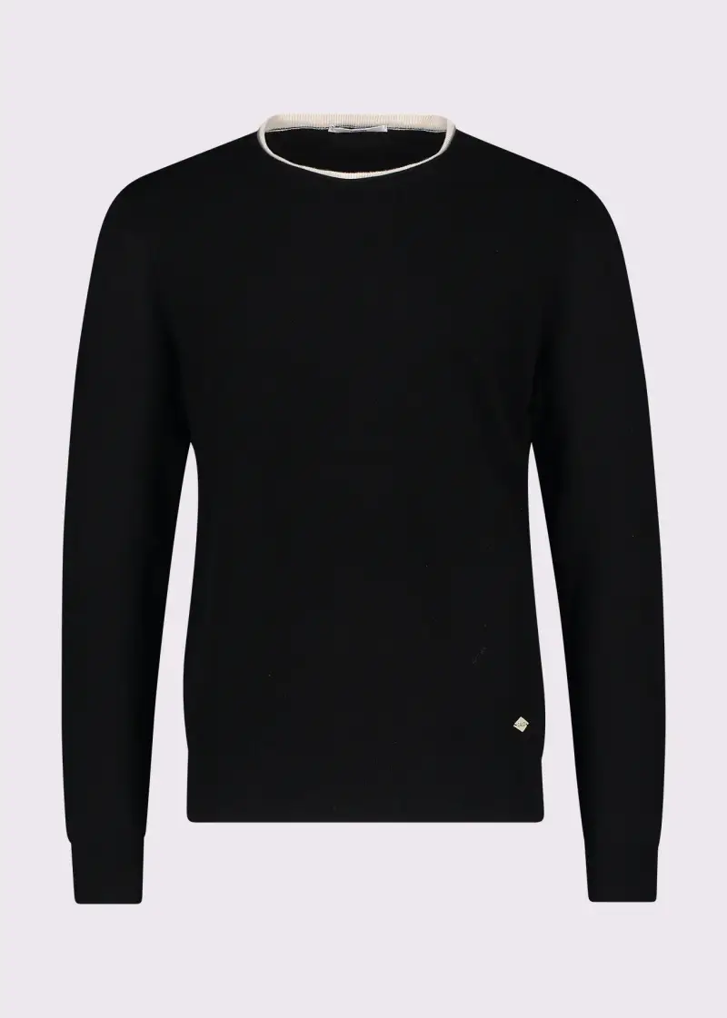 Uomo Maglia girocollo nera Nero